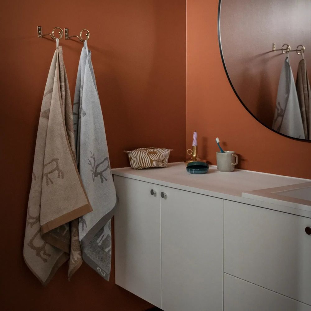 Other bath linens - Saaga Bath Towel Grey 70x150 cm - PENTIK