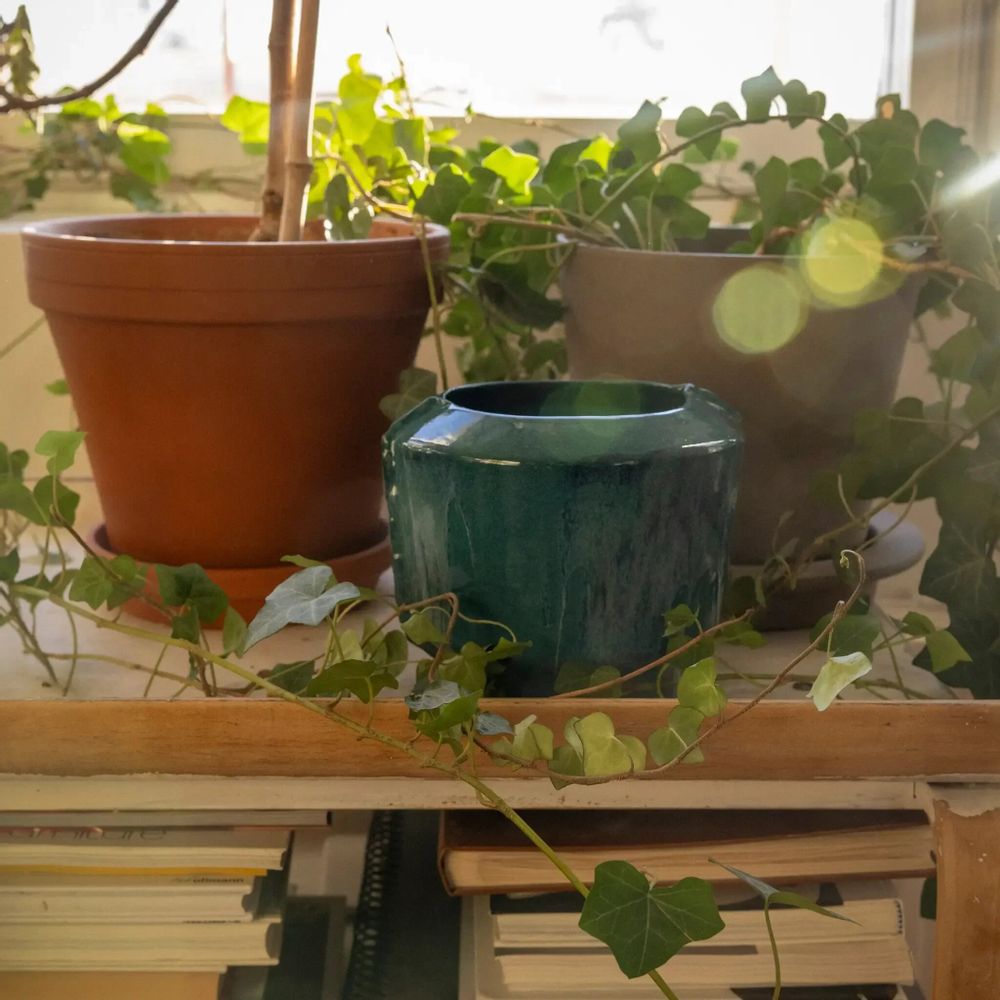 Floral decoration - Railo Vase Turquoise 15x16 cm - PENTIK