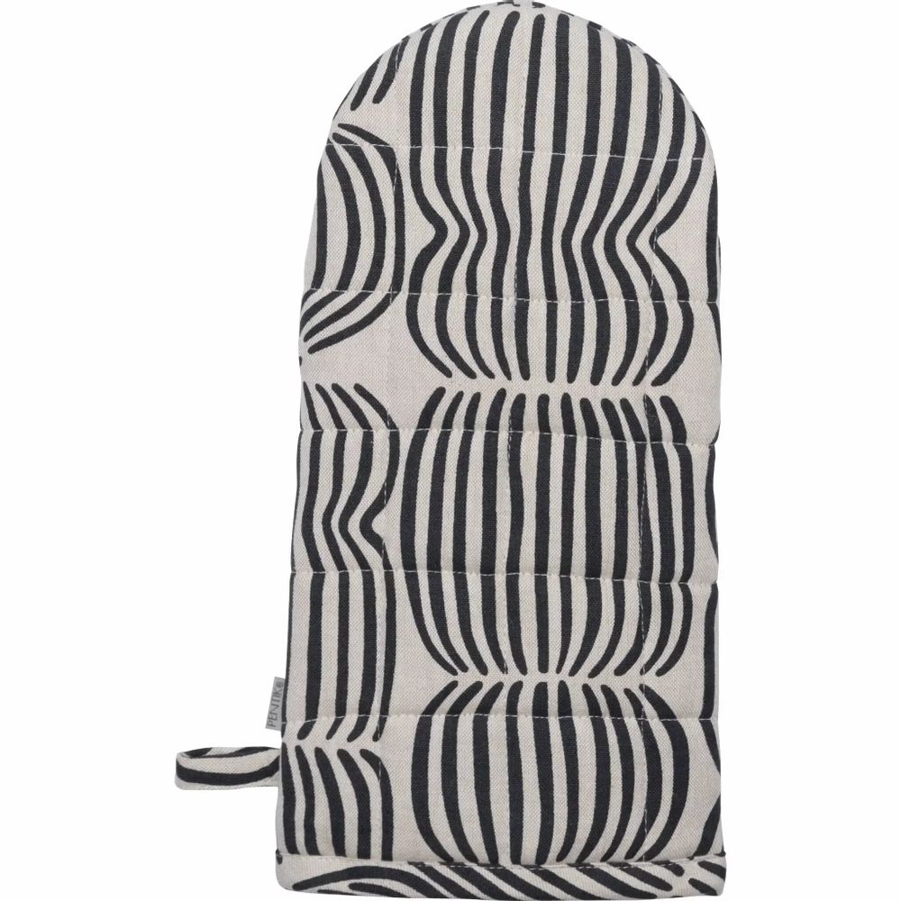 Kitchen utensils - Vilja Oven Mitt Black 16x31 cm - PENTIK