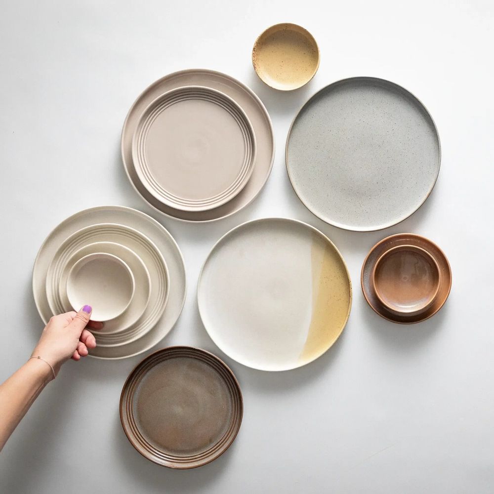 Assiettes au quotidien - Assiette Tuntu Beige 20 cm - PENTIK