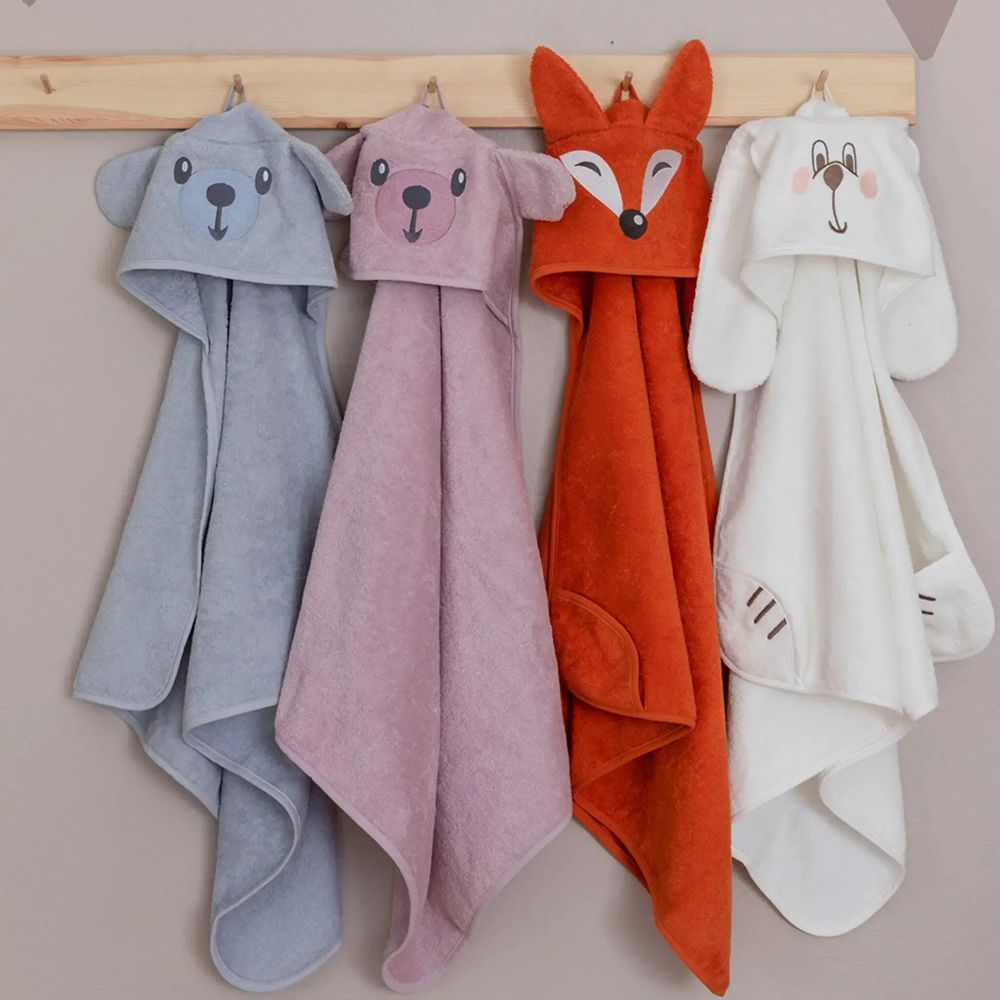 Autres linges de bain - Serviette à capuche Halipupu Blanc naturel 73x73 cm - PENTIK