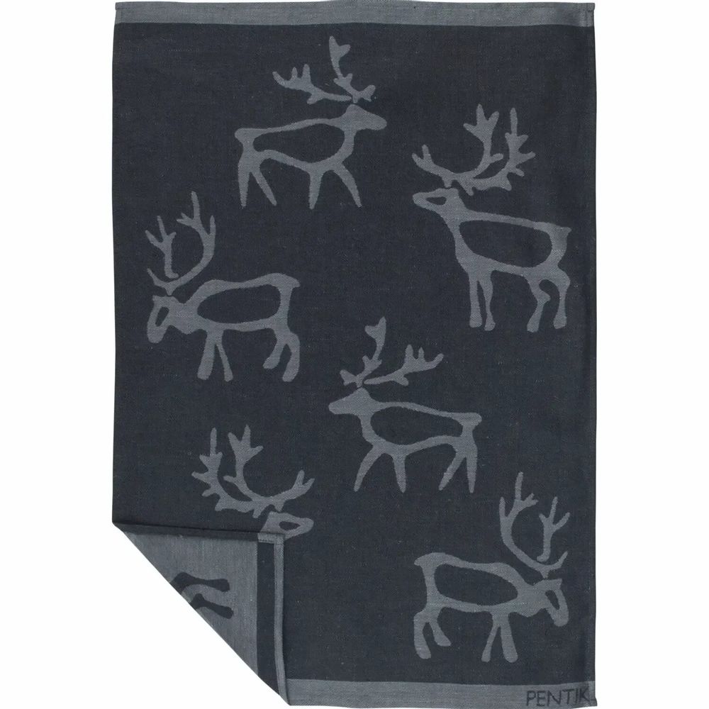 Kitchen utensils - Saaga Kitchen Towel Dark grey 47x70 cm - PENTIK