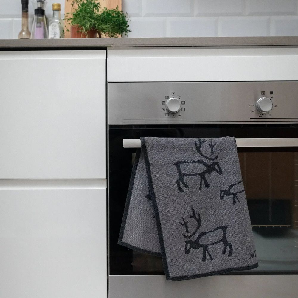 Kitchen utensils - Saaga Kitchen Towel Dark grey 47x70 cm - PENTIK