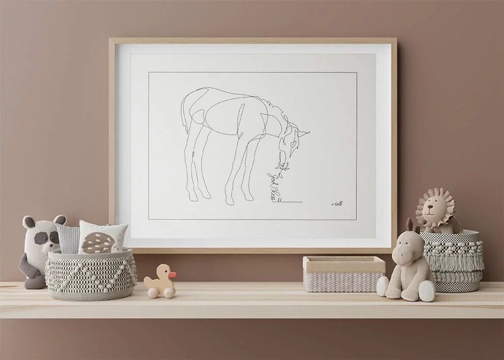 Objets de décoration - Tirage A3 Papier FineArt - COSETTE ET LES LYS