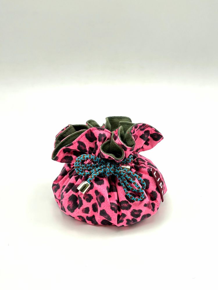 Bijoux - Sac à bijoux à cordon fuchsia léopard/olive - LIPP