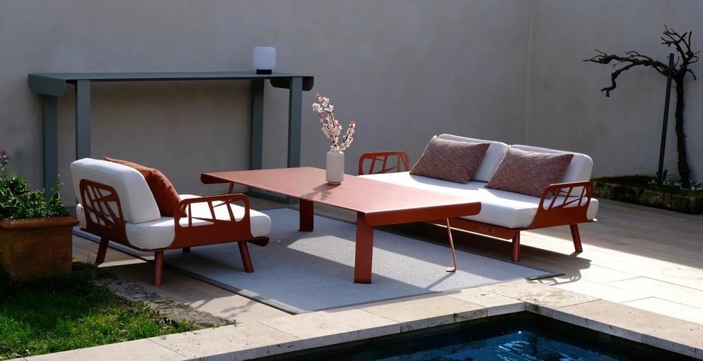 Lawn sofas   - Outdoor LOUNGE BENCH - MOUSSES ETOILES