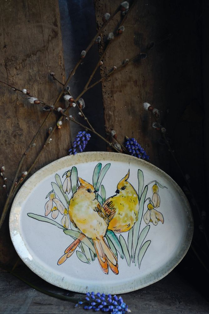 Plats et saladiers - Assiettes ovales en porcelaine artisanale - JANE AND MERY