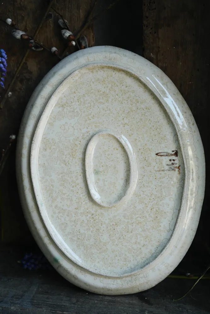 Platter and bowls - Oval artisan porcelain plates - JANE AND MERY
