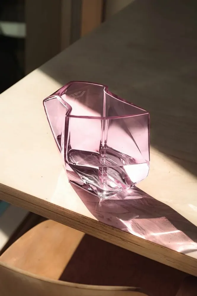 Floral decoration - Lohkare Glass Vase Pink 18x17 cm - PENTIK
