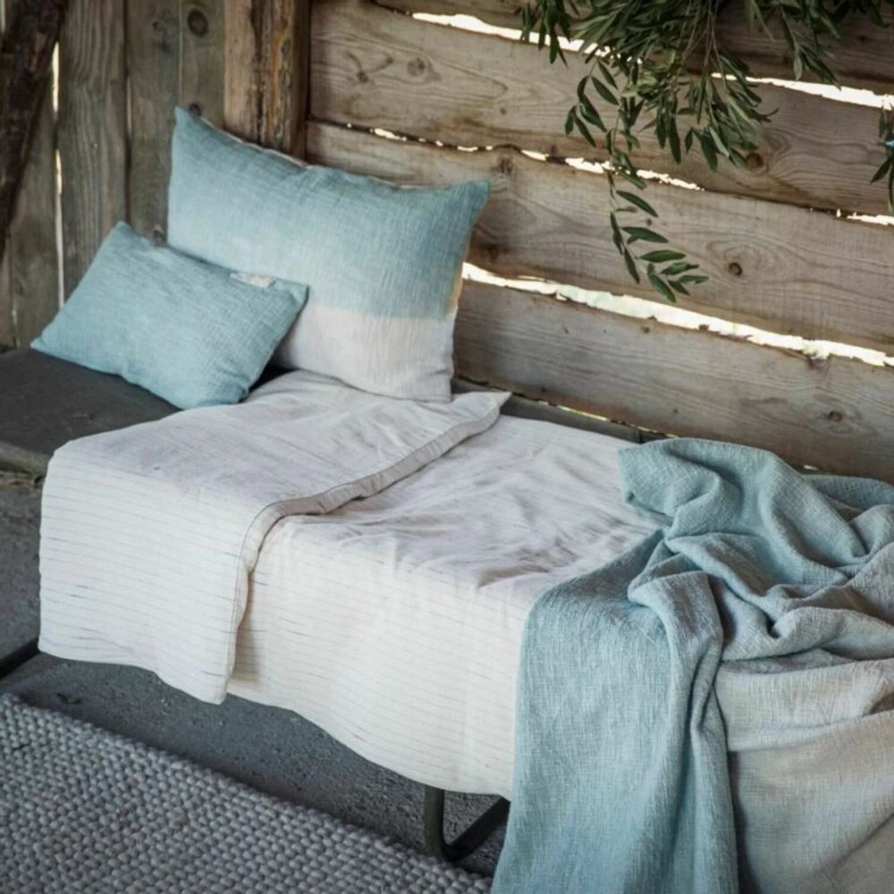 Fabric cushions - TAICHI Dip & Dye cotton cushion cover 25x40 cm - BED AND PHILOSOPHY