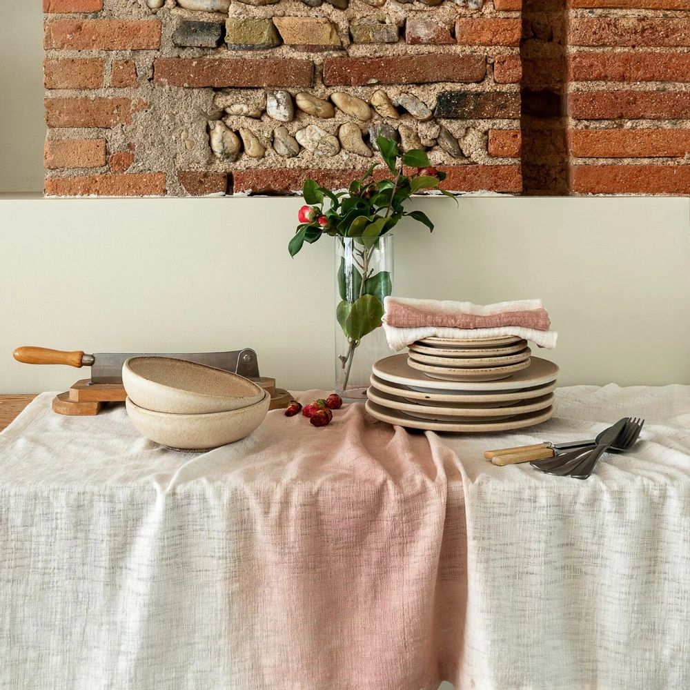 Table cloths - Dip & Dye TAFFY cotton tablecloth 200x350cm - BED AND PHILOSOPHY