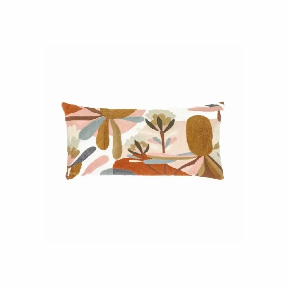 Fabric cushions - TOSCA embroidered cushion cover 30x60 cm - BED AND PHILOSOPHY