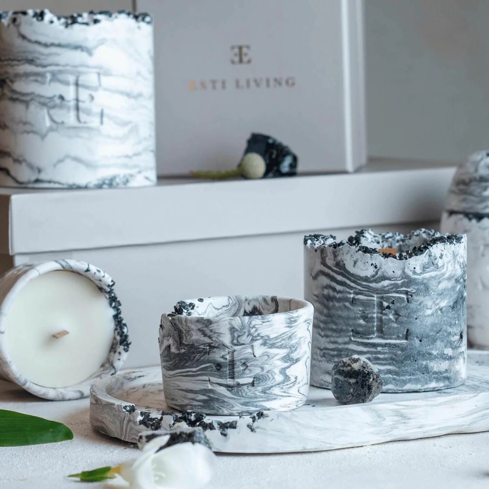 Bougies - Black Rose - Bougie en Pierres Précieuses - ESTI LIVING