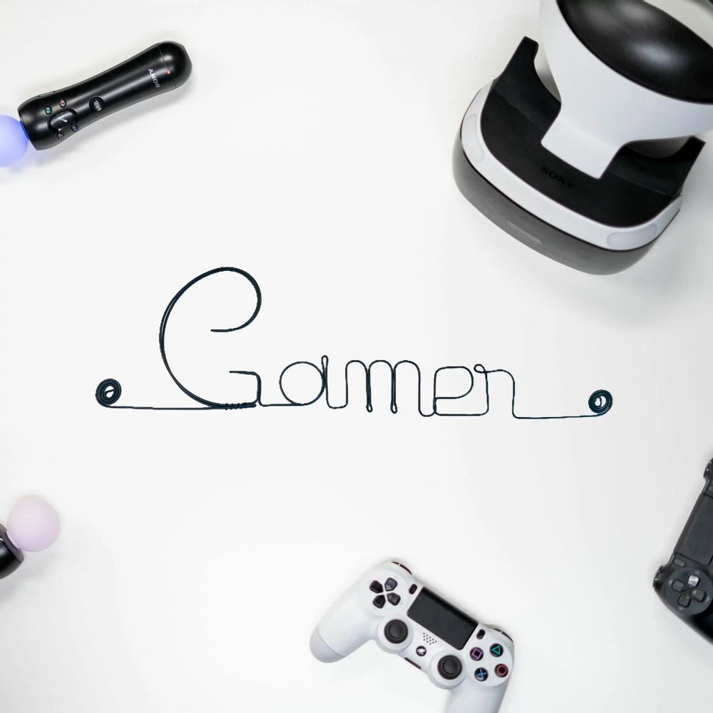 Objets déco enfant - Décoration Murale en Fil de Fer "Gamer" - à punaiser - BIJOUX DE MUR
