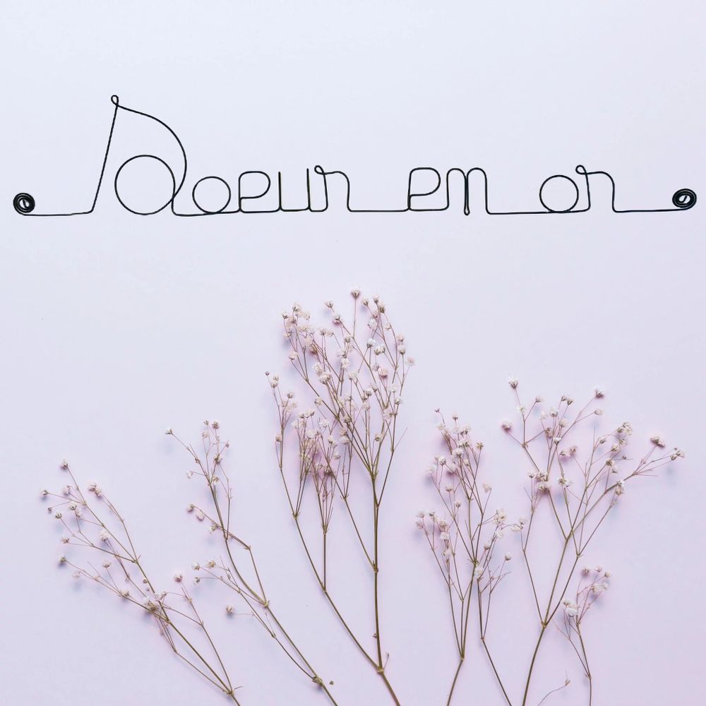 Other wall decoration - Golden Sister Wire Wall Decoration - BIJOUX DE MUR