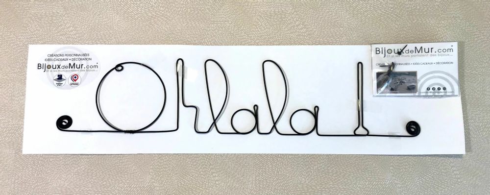 Other wall decoration - Wire Wall Decor " Ohlala! ” - to pin - BIJOUX DE MUR