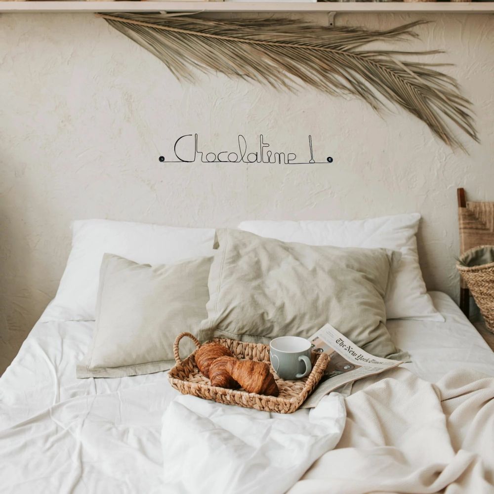 Other wall decoration - Wire wall decoration” Chocolatine! ” - to pin - BIJOUX DE MUR