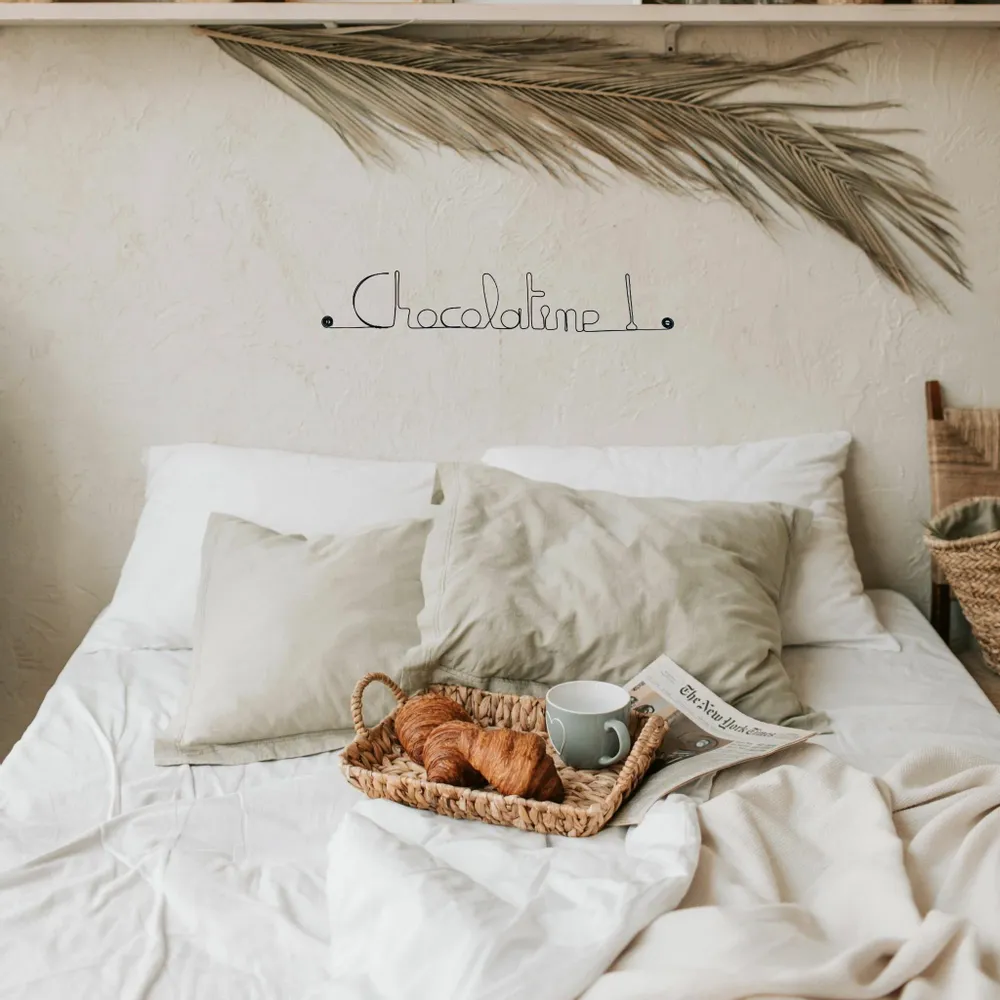 Other wall decoration - Wire wall decoration” Chocolatine! ” - to pin - BIJOUX DE MUR