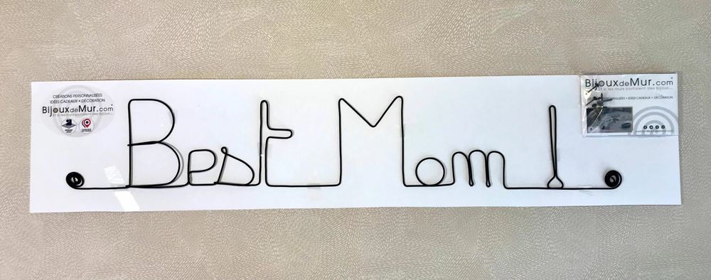 Gifts - Wire Wall Decor ” Best Mom! ” - Mother's Day gift - BIJOUX DE MUR