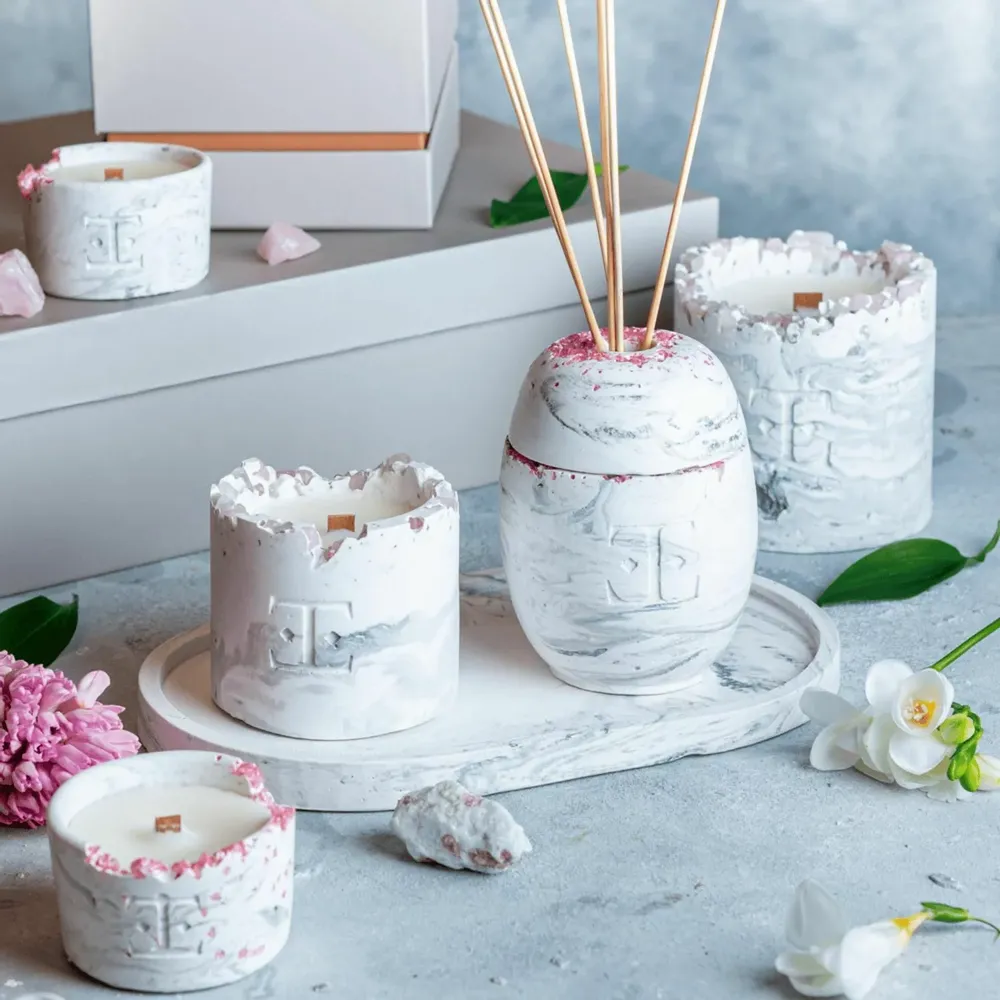 Candles - Silver Glow - Gemstone Candle - ESTI LIVING
