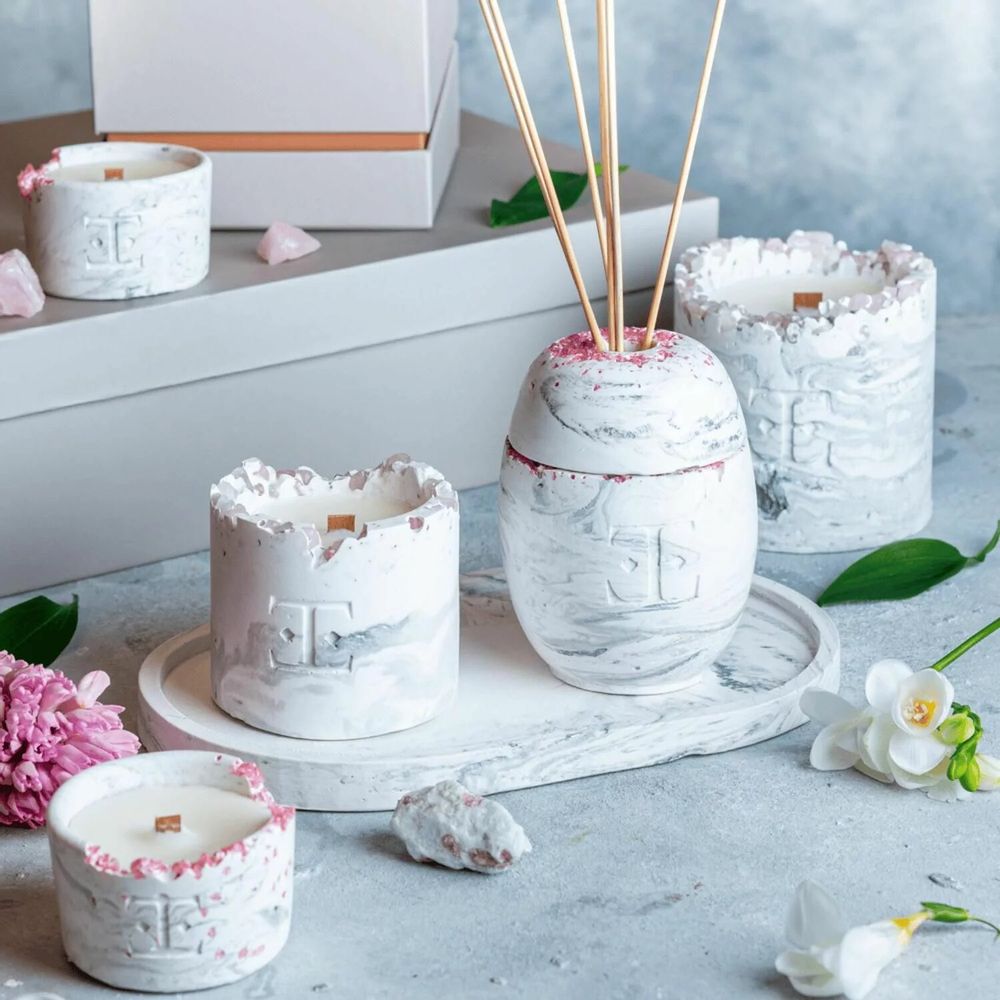 Candles - Silver Glow - Gemstone Candle - ESTI LIVING