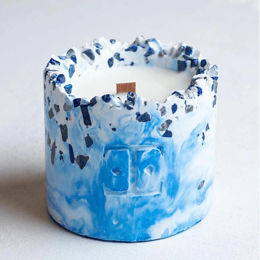 Candles - Spicy Blue - Gemstone Candle - ESTI LIVING