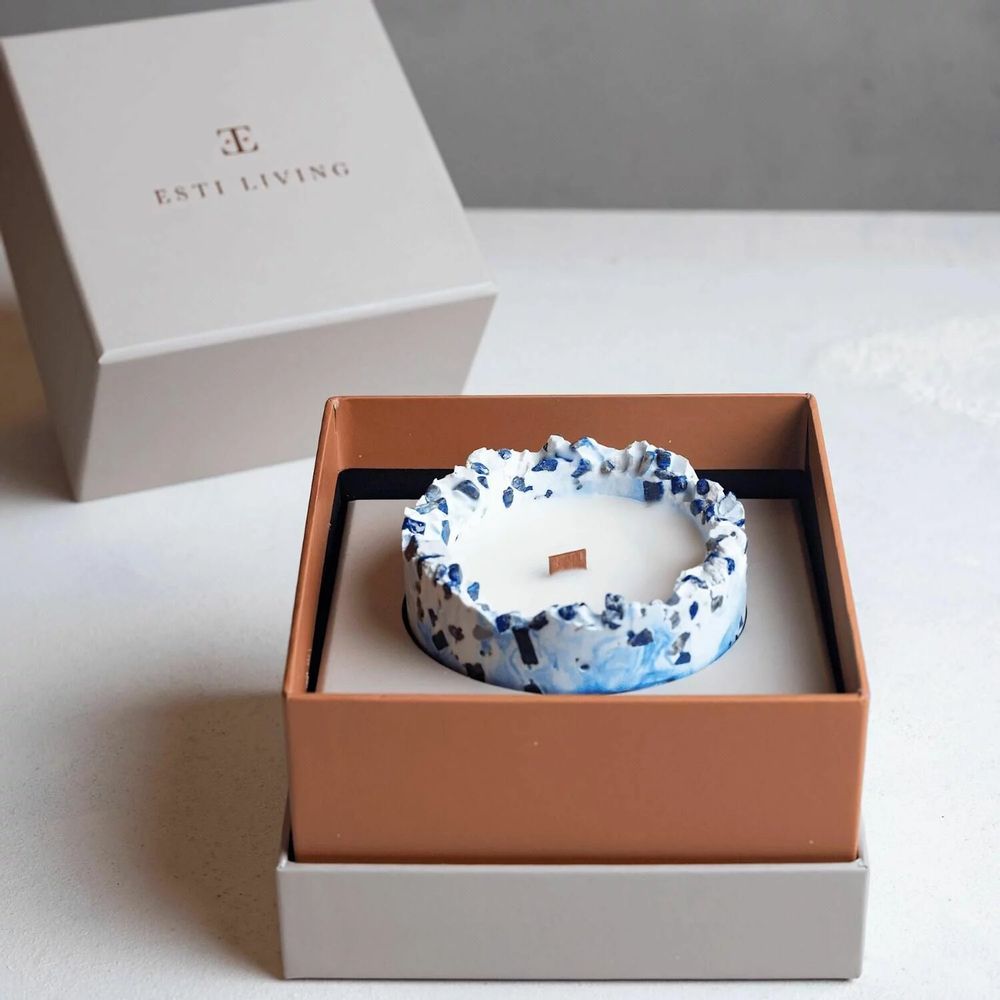 Candles - Spicy Blue - Gemstone Candle - ESTI LIVING