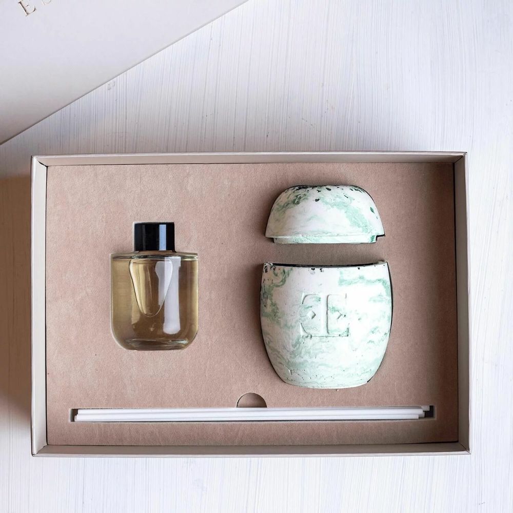 Scent diffusers - Mystic Green - Reed Diffuser Set - ESTI LIVING