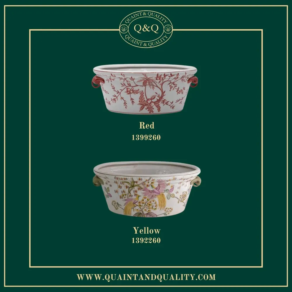 Decorative objects - OVAL PORCELAIN PLANTER - QUAINT & QUALITY