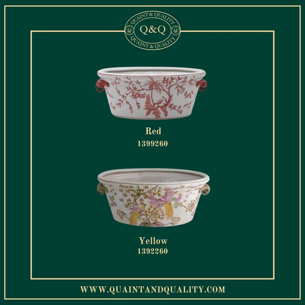 Decorative objects - OVAL PORCELAIN PLANTER - QUAINT & QUALITY