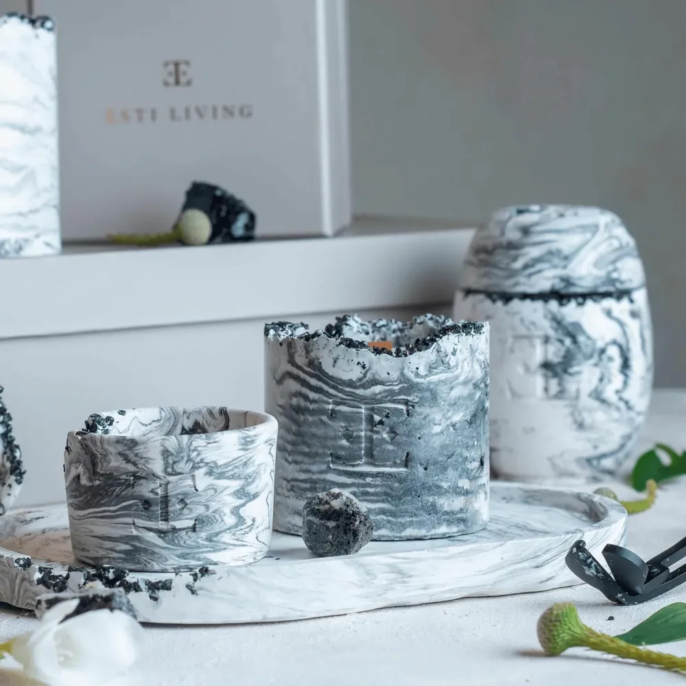 Candles - Black Rose - Midi Set of 2 Candles - ESTI LIVING