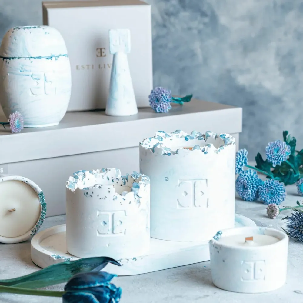 Bougies - Ocean Wave - Set de 2 Bougies Midi - ESTI LIVING
