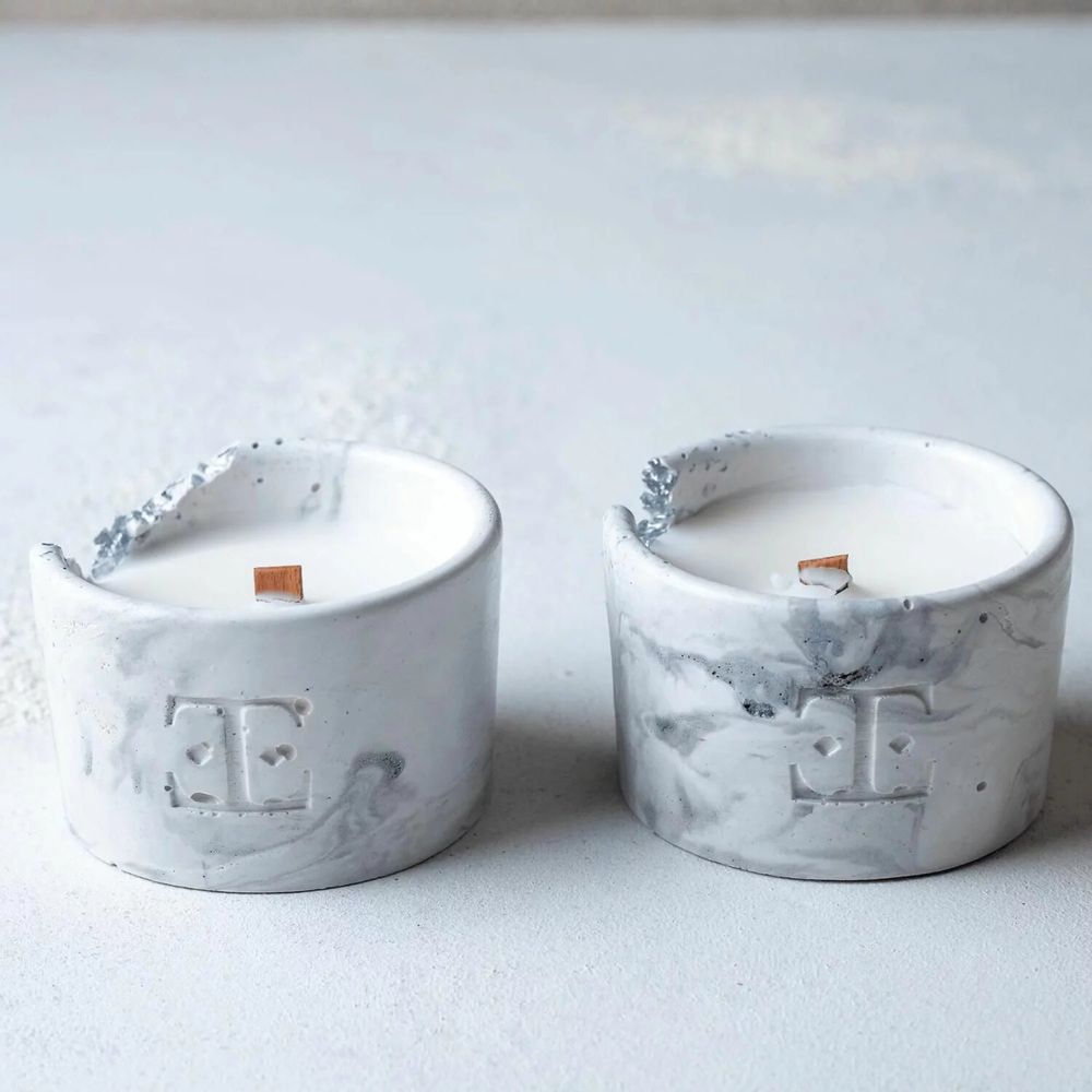 Candles - Silver Muse - Midi Set of 2 Candles - ESTI LIVING