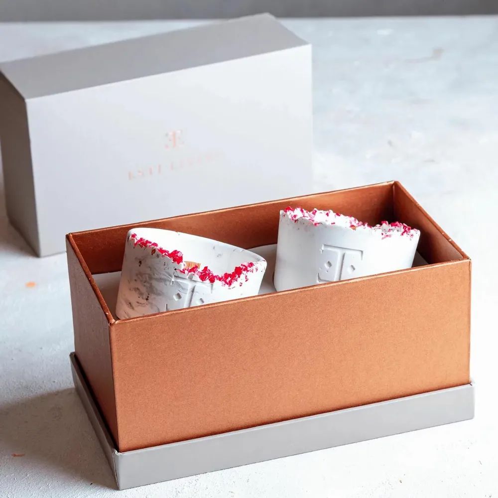 Bougies - Simply Red - Set de 2 bougies Midi - ESTI LIVING