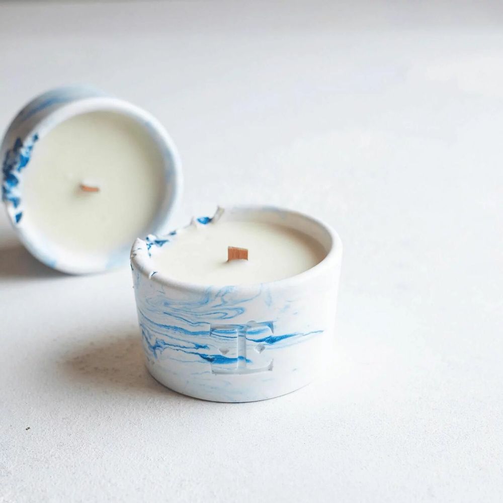 Candles - Spicy Blue - Midi Set of 2 Candles - ESTI LIVING