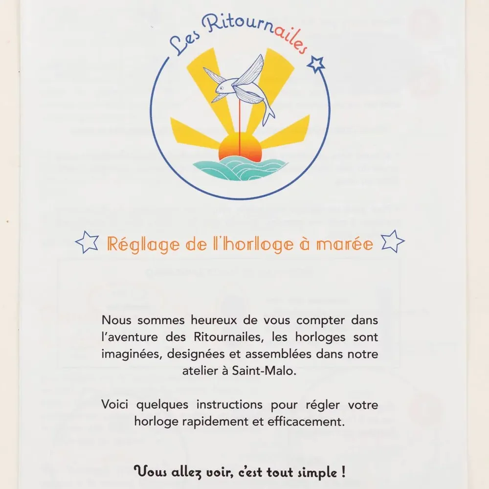 Objets de décoration - Horloge à marée Coco Cannelle - LES RITOURNAILES