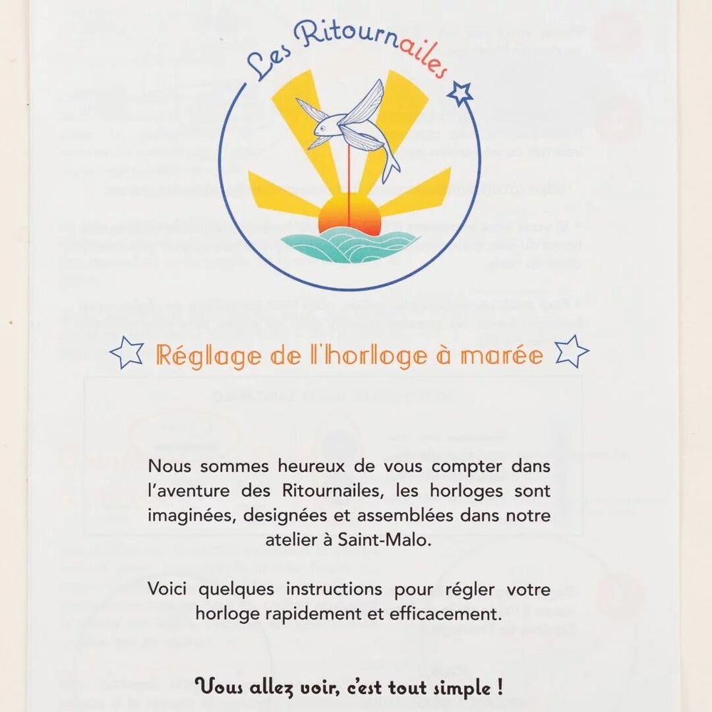 Objets de décoration - Horloge à marée Michel Bellepêche - LES RITOURNAILES