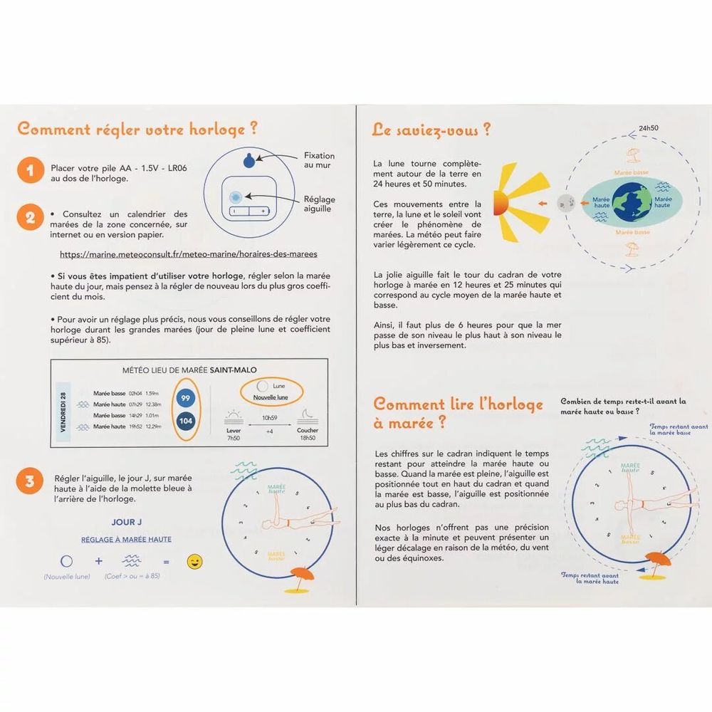 Clocks - Omar Chéri tide clock - LES RITOURNAILES
