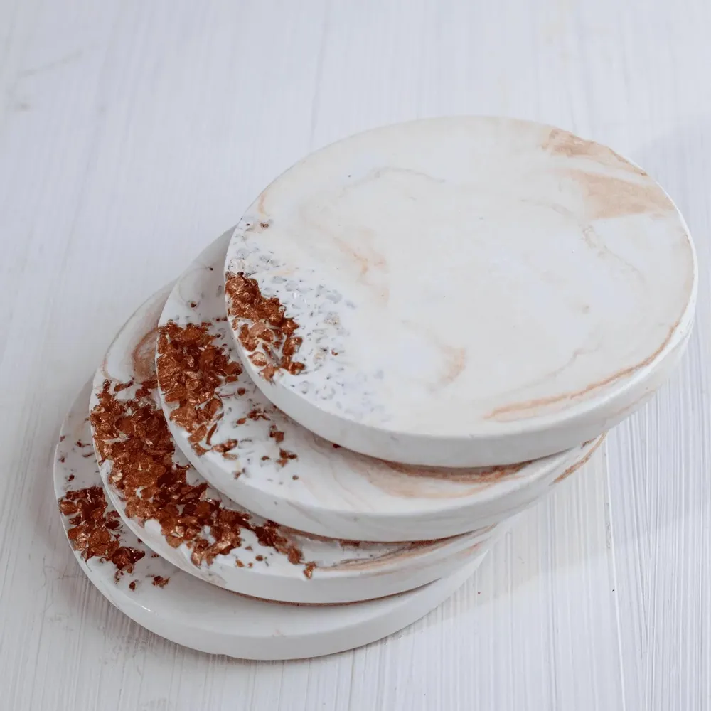 Beauty products - Antique Gold - Coaster Set - ESTI LIVING