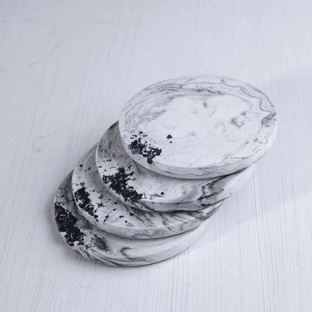Beauty products - Black Rose - Crystal Coaster Set - ESTI LIVING