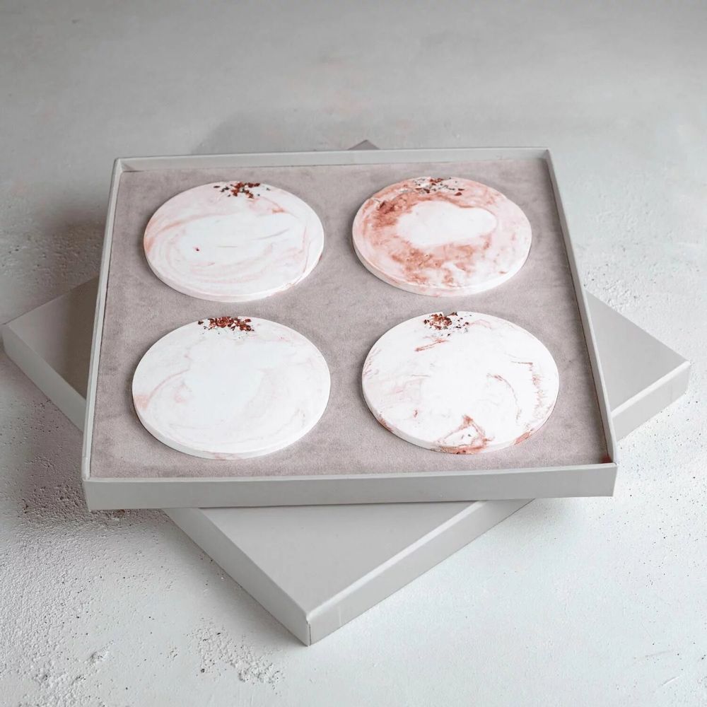 Beauty products - Copper Charm - Crystal Coaster Set - ESTI LIVING