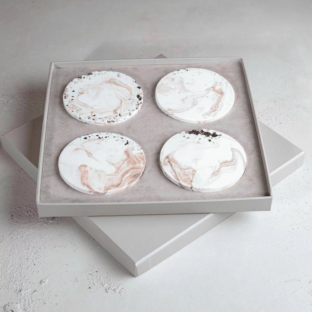 Beauty products - Caramel - Crystal Coaster Set - ESTI LIVING