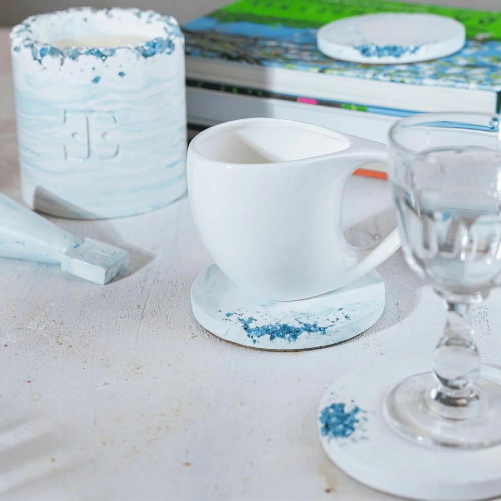 Beauty products - Ocean Wave - Crystal Coaster Set - ESTI LIVING