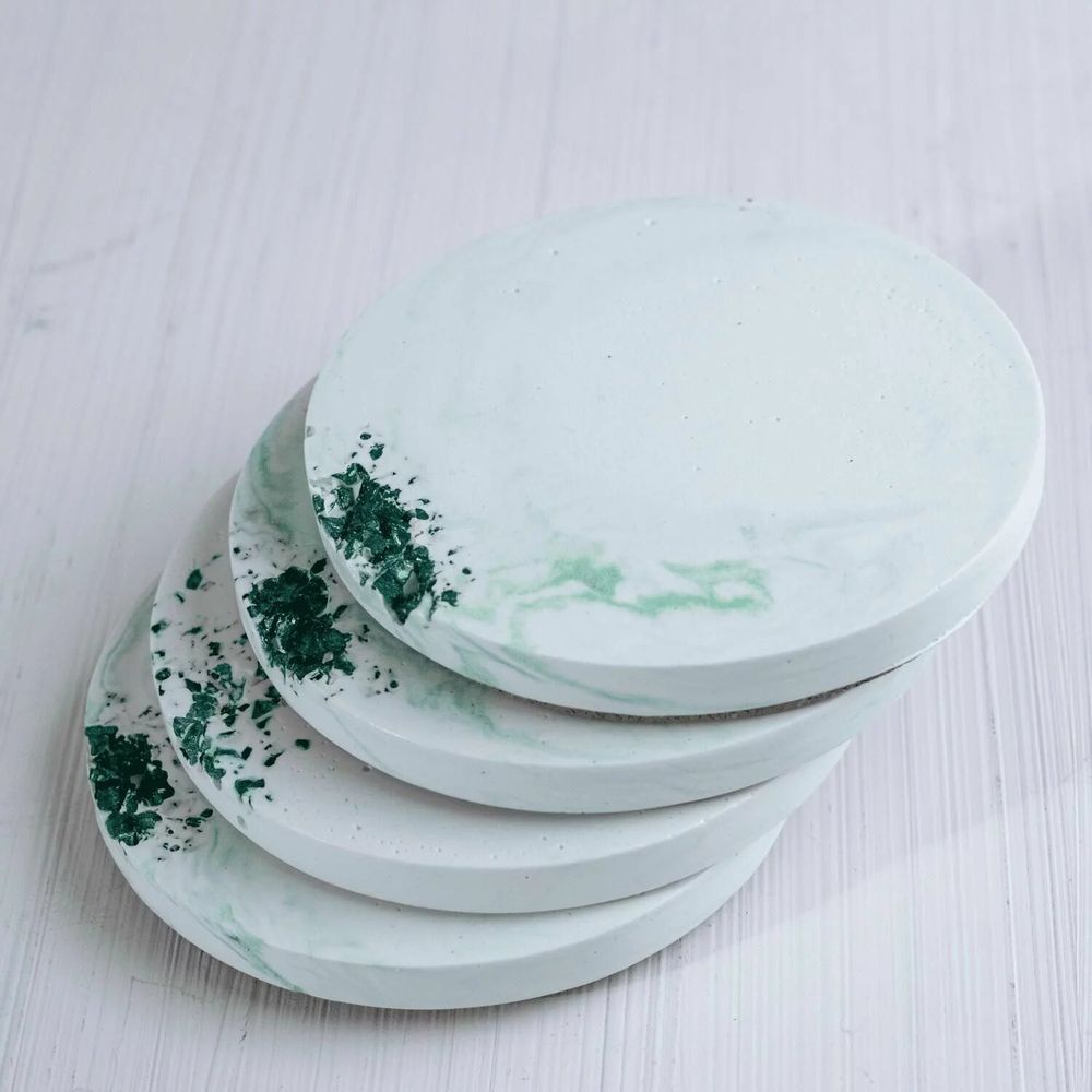 Beauty products - Mystic Green - Crystal Coaster Set - ESTI LIVING