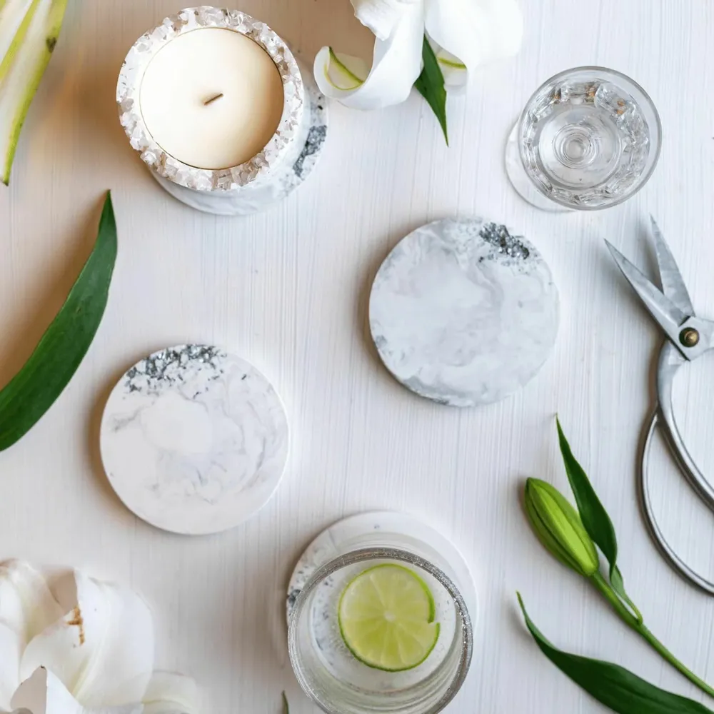 Beauty products - Silver Muse - Crystal Coaster Set - ESTI LIVING