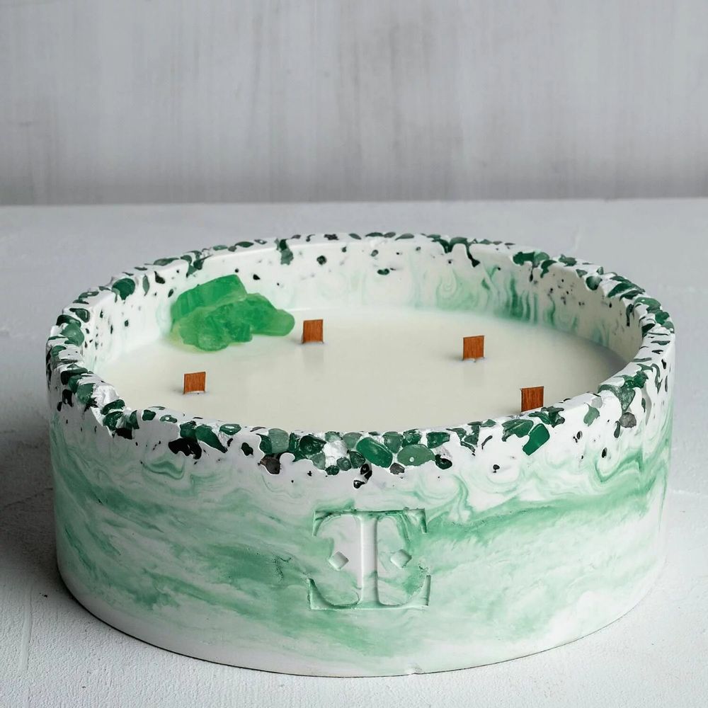 Candles - Mystic Green - Luna Gemstone Candle - ESTI LIVING
