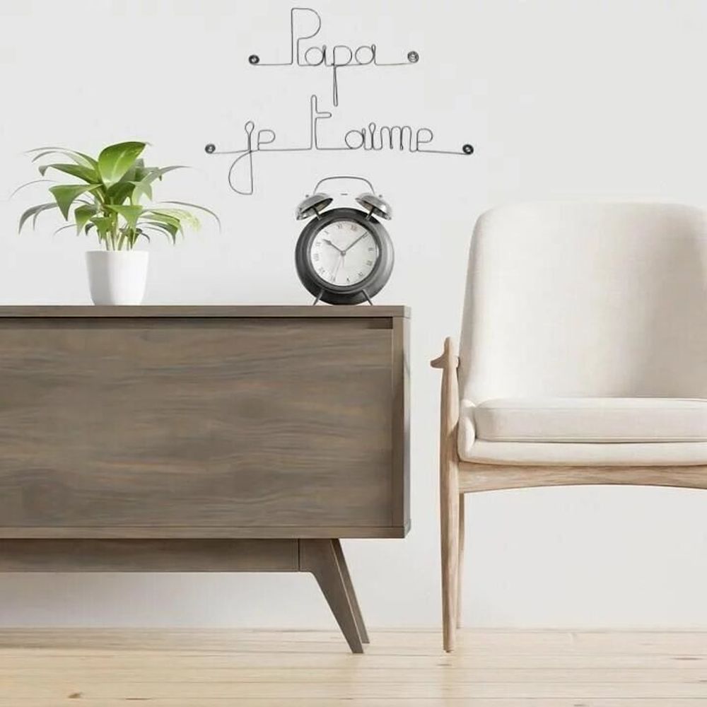 Autres décorations murales - Fête des Pères " Papa je t'aime " - en Fil de Fer - BIJOUX DE MUR