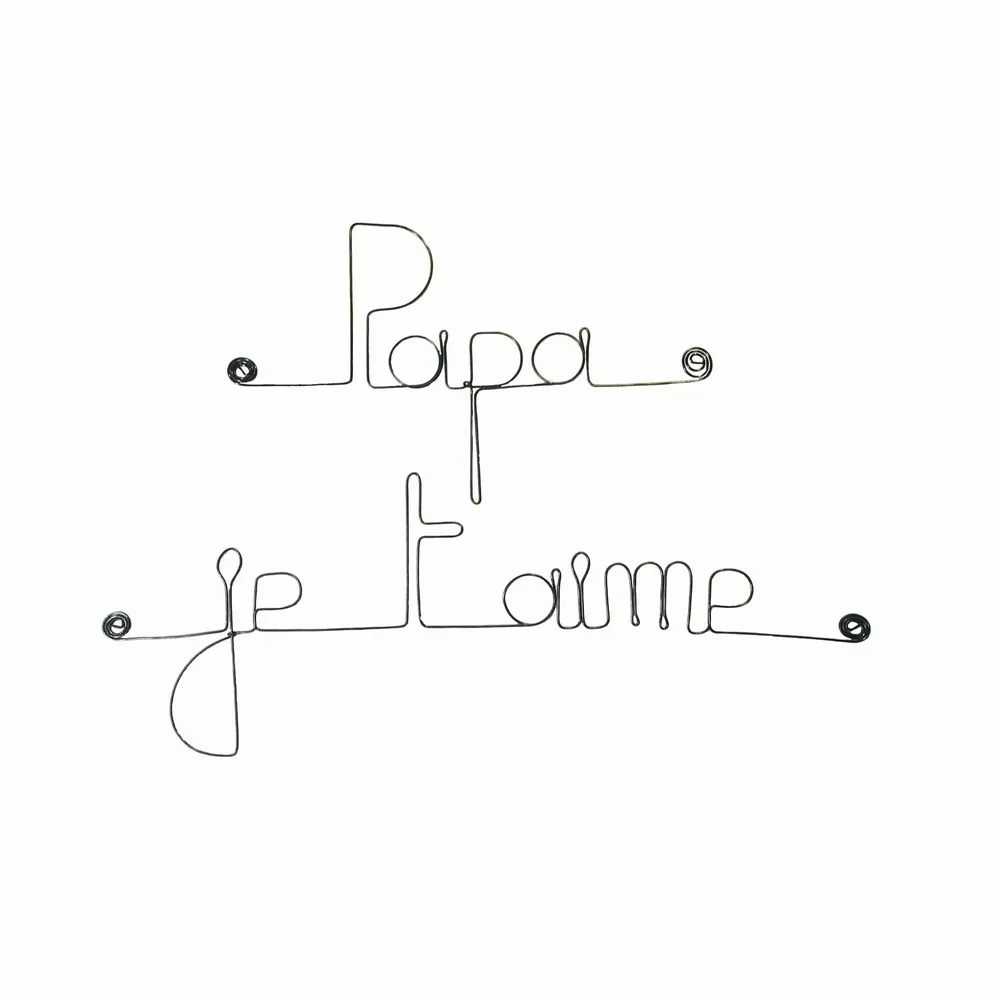 Other wall decoration - Father's Day "Dad I love you" - in Wire - BIJOUX DE MUR