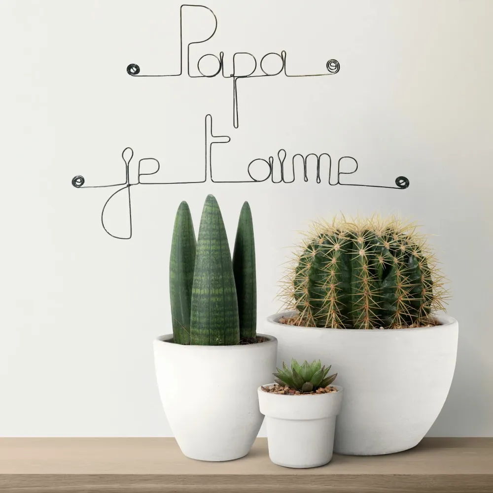 Other wall decoration - Father's Day "Dad I love you" - in Wire - BIJOUX DE MUR
