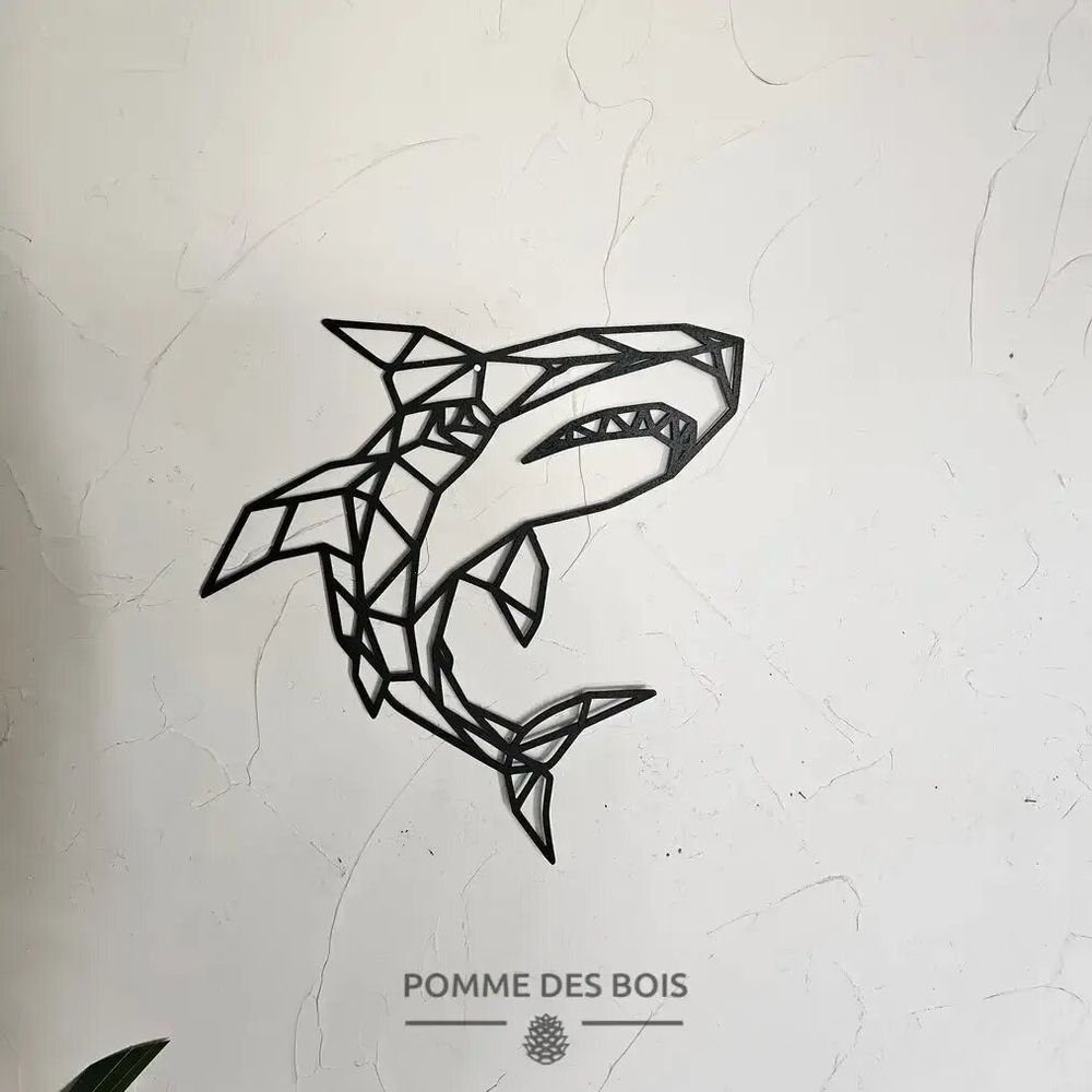 Paintings - Painting - Wired Shark - POMME DES BOIS